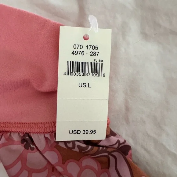 Aerie Floral Pink and Brown Athletic Shorts NWT - Picture 4 of 7